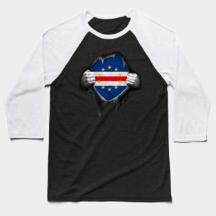 Cape Verde Flag Cape Verdean Roots DNA Pride Gift Baseball T-Shirt